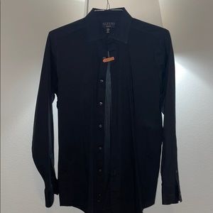 Alfani Black Dress Shirt - Medium - Slim Fit